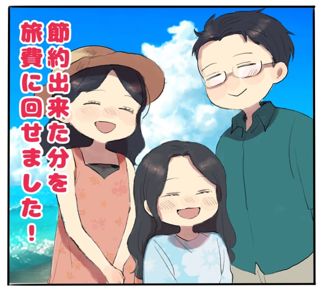 節約できた分を旅費に回せました!